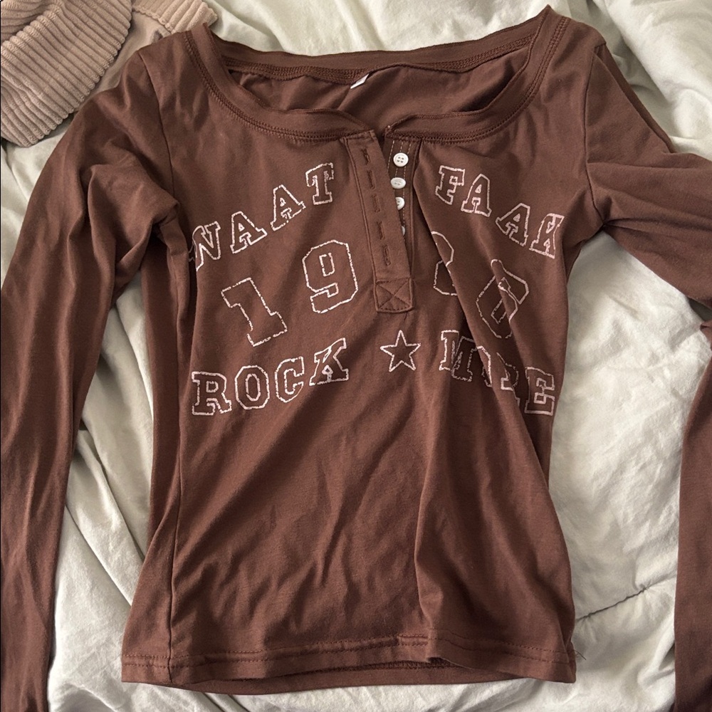 Cider Brown Long Sleeve Tee